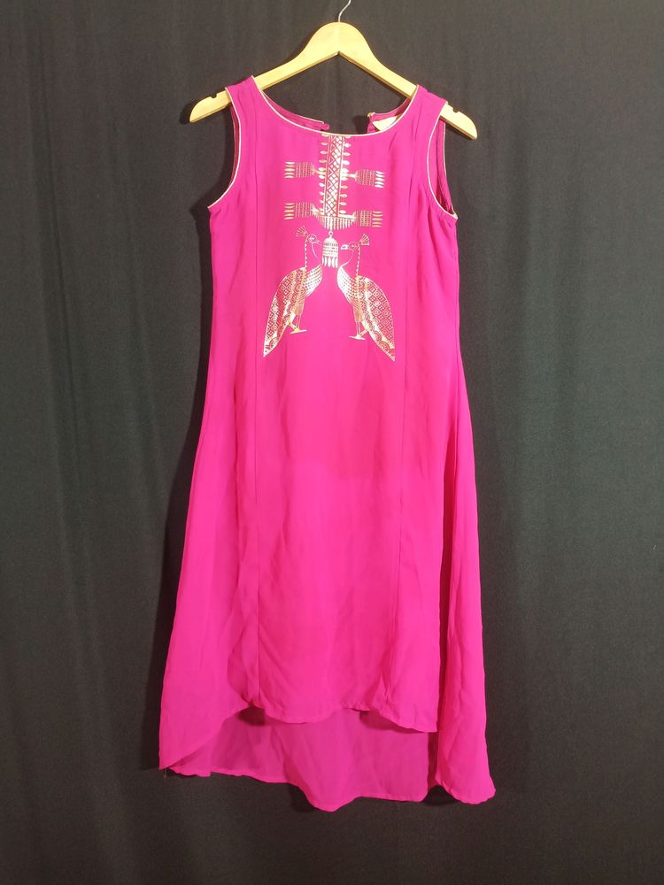 Mohr Pink Printed Kurta(women&#39;s)