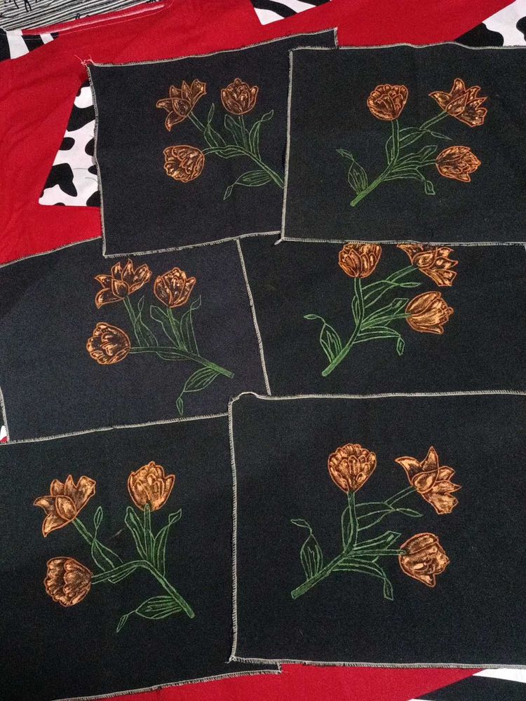 Vintage Dining Cloth Mat - 6 pcs