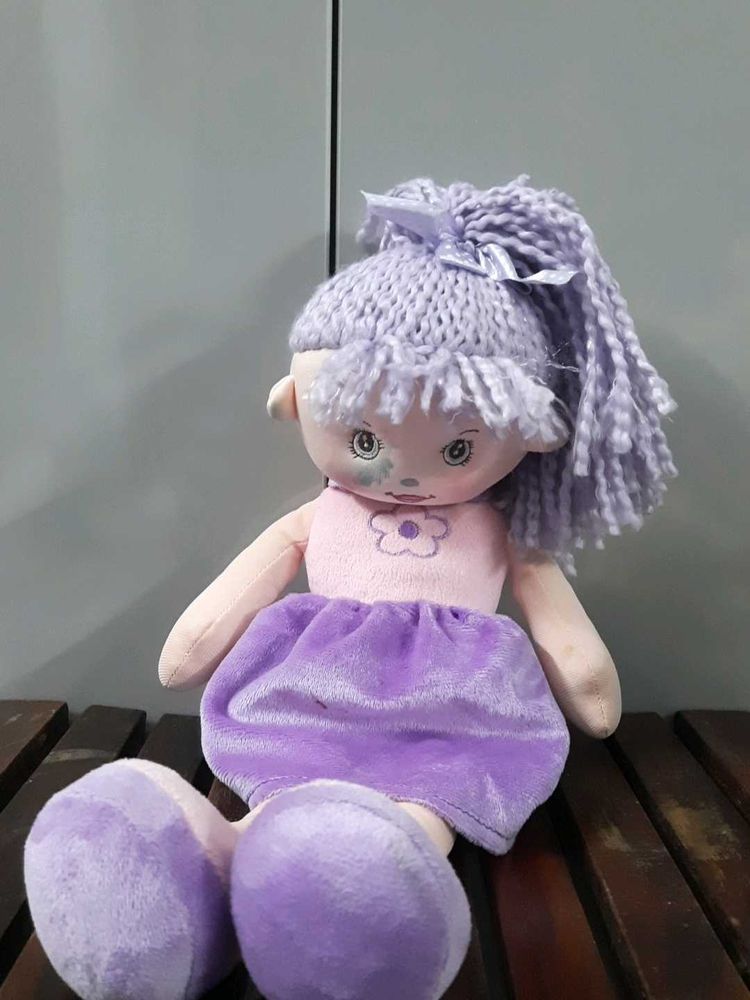 Purple Hair Plush Doll