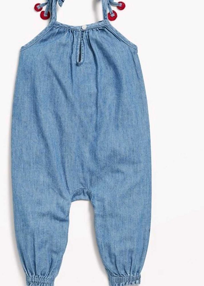 Cute Denim Like Rompers For Baby With Disney Tshir