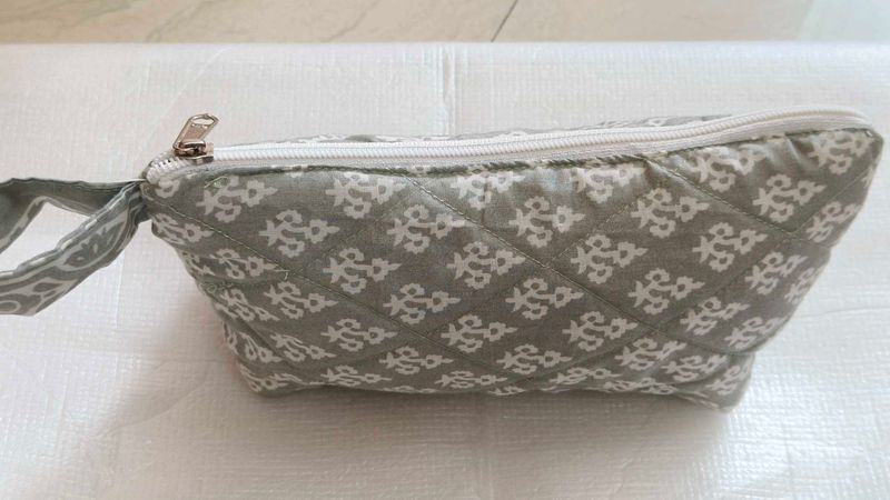 Handcrafted Quilted Fabric Pouch – Set of 2
