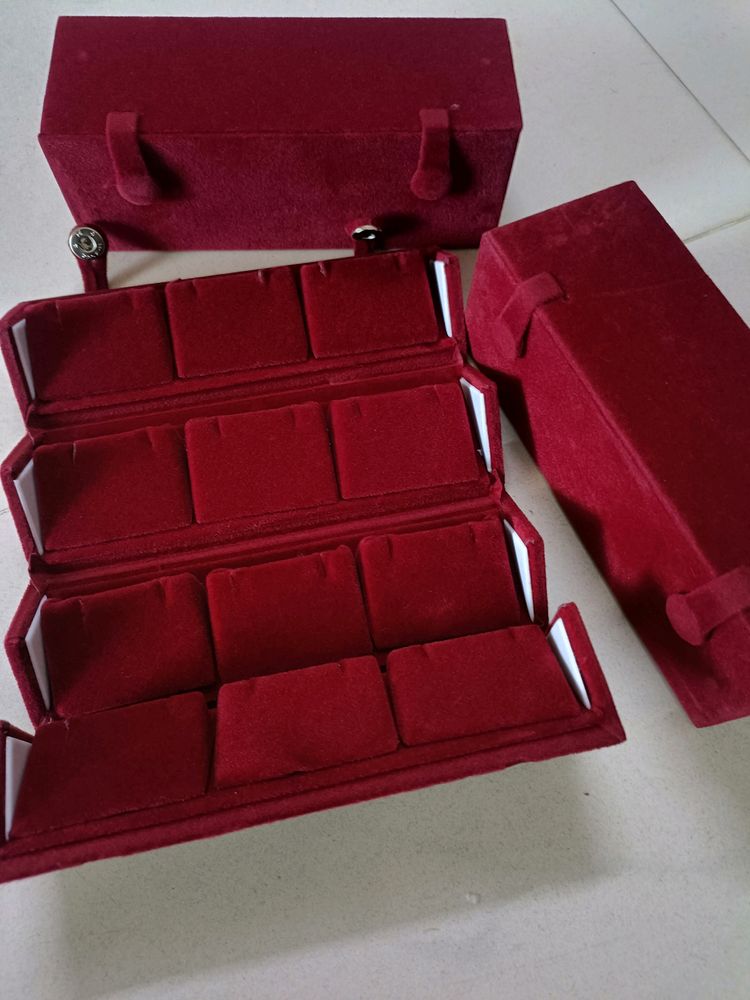 Earrings Organiser Storage Velvet Box