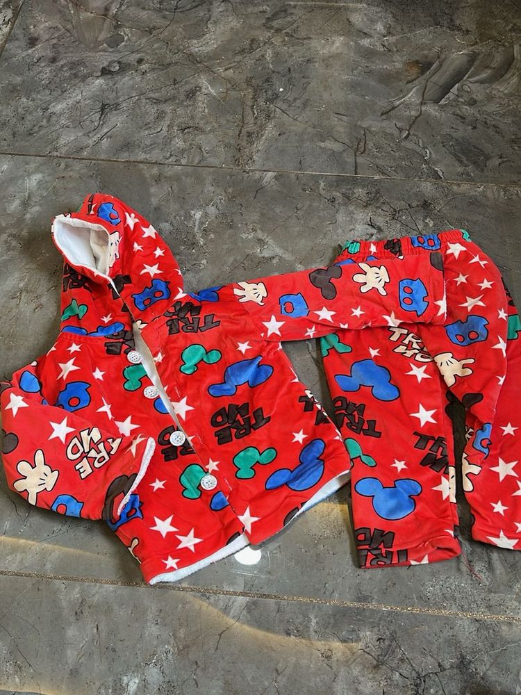 Cute Mickey Mouse Outfit Jacket Suit