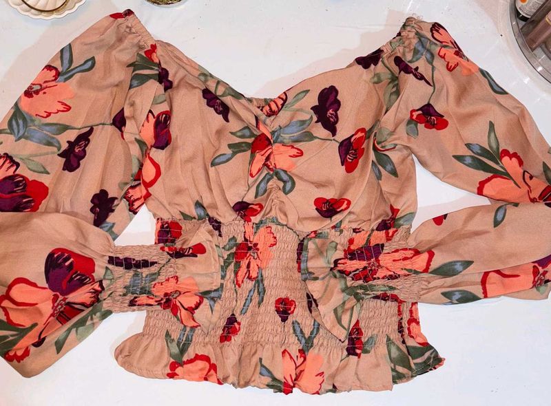 Floral Smocked Top