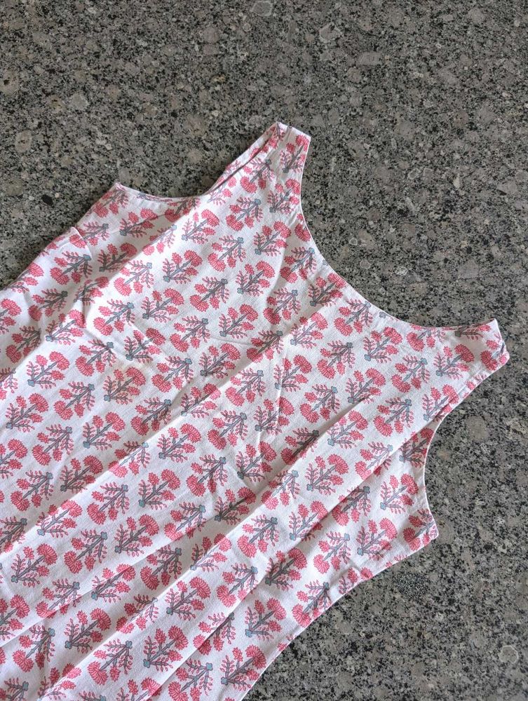 New Women Kurta Pink Printed Straight