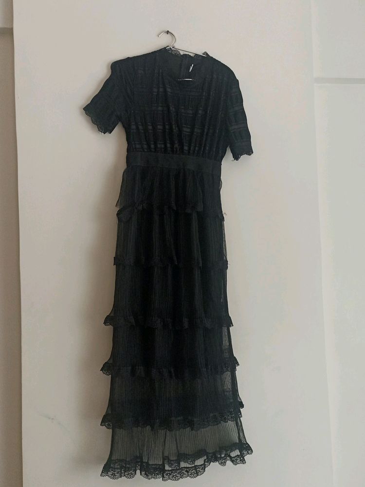 Black Flare Maxi Dress