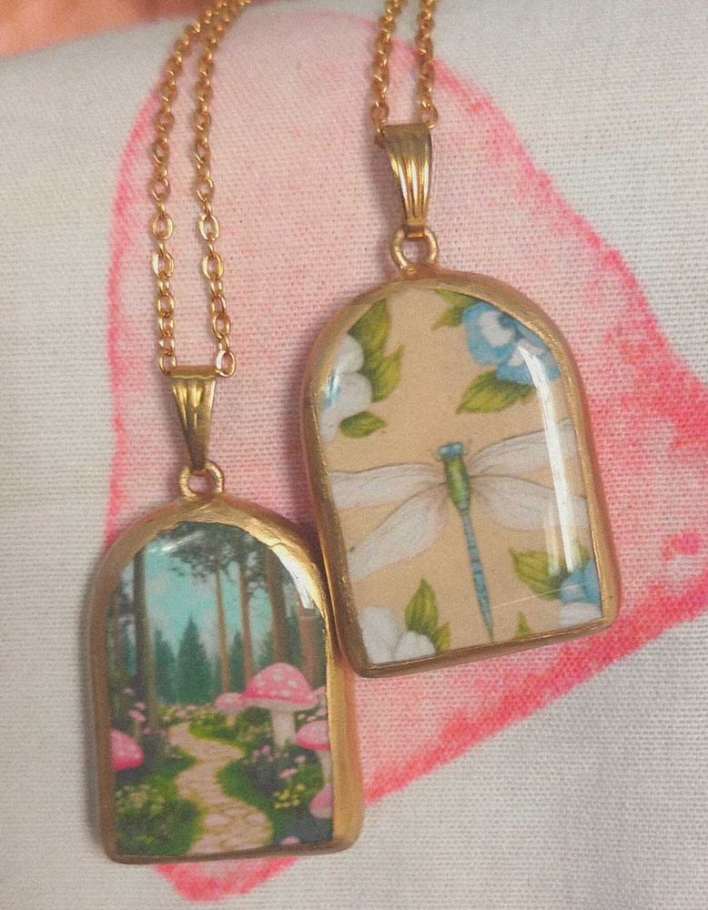 Handmade Cottagecore Pendant with chain