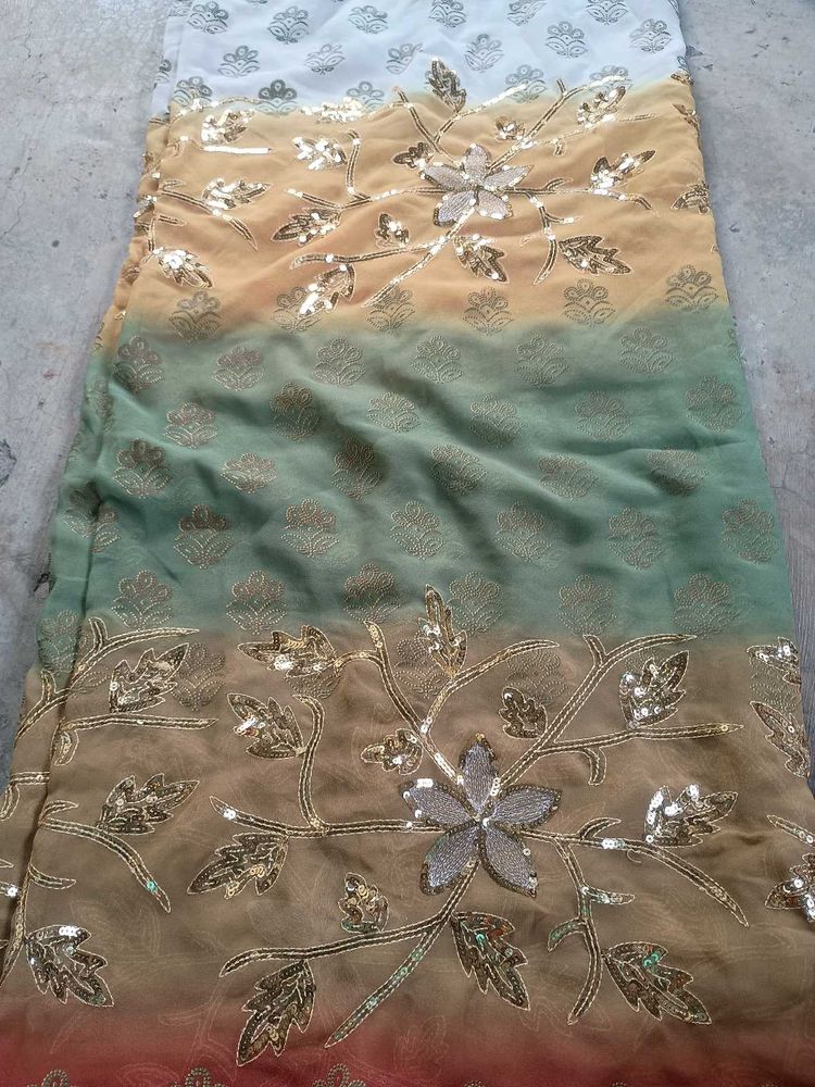 Multicolour Elegant Georgette Saree