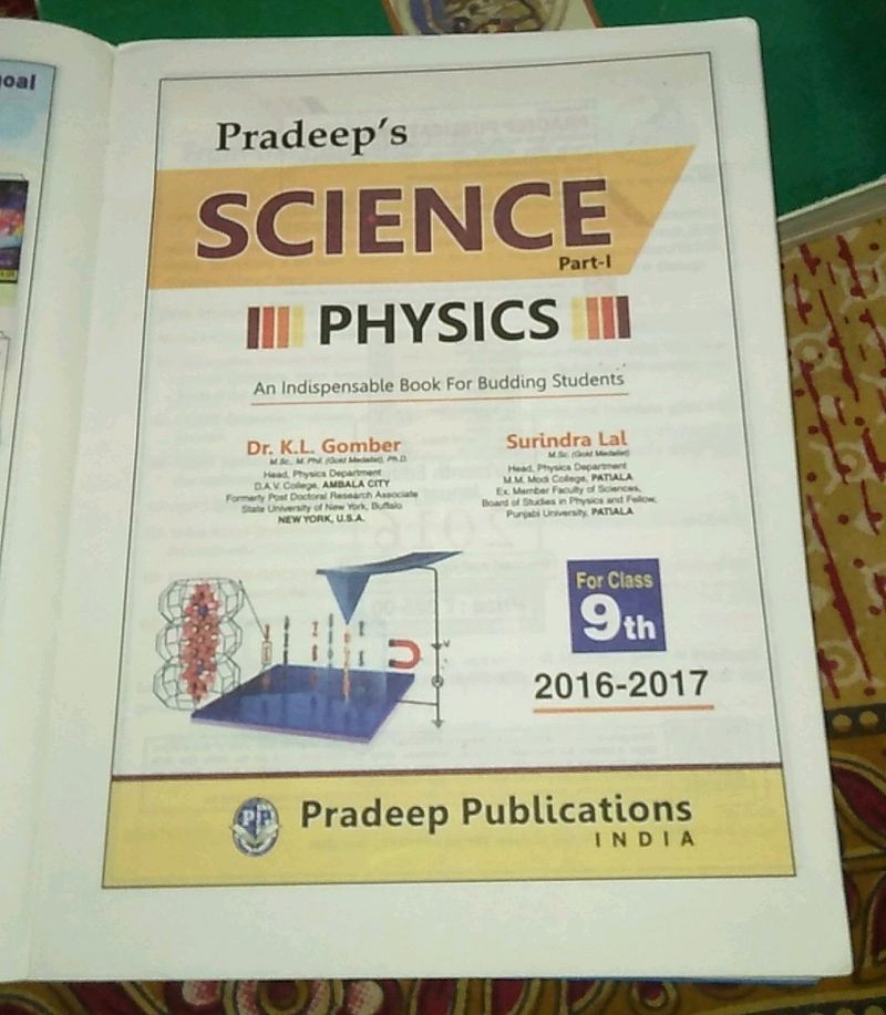 Pradeep Publications Physics Book Class 9 (With Bi