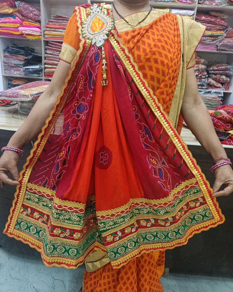 Rajasthani Pure Chiffon Marwadi Broch Odhna