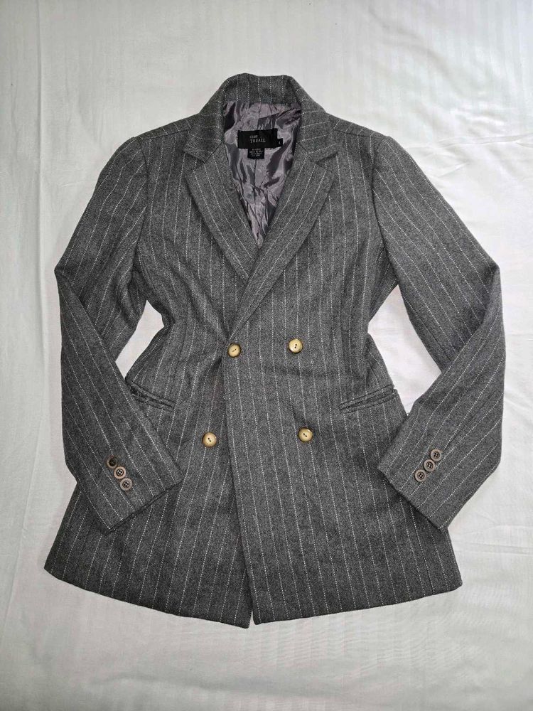 Striped Double-Breasted Blazer bust 34