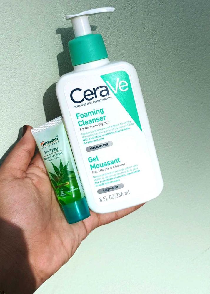 CeraVe Foaming Cleanser And Neem Face Wash