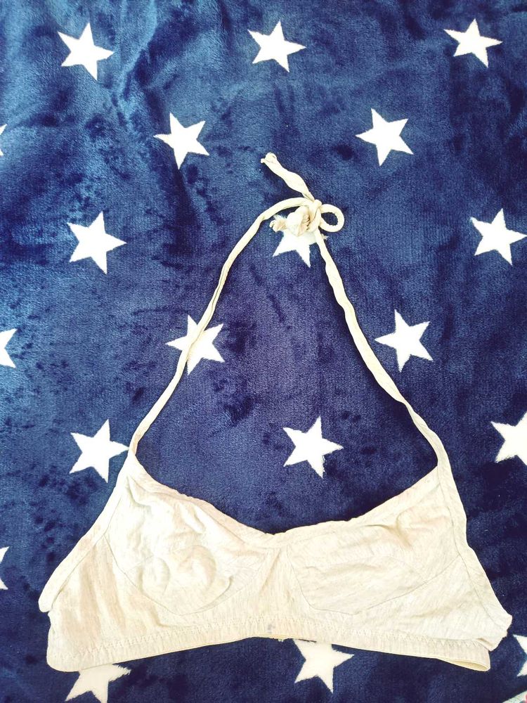 White Halter Bra
