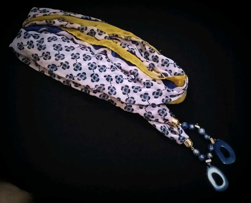 Floral Scarf with Beaded Detail