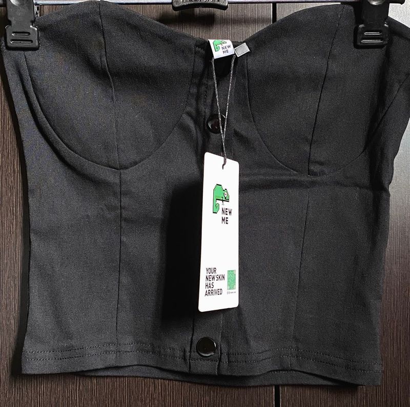 New Me Corset Buttoned Down Top