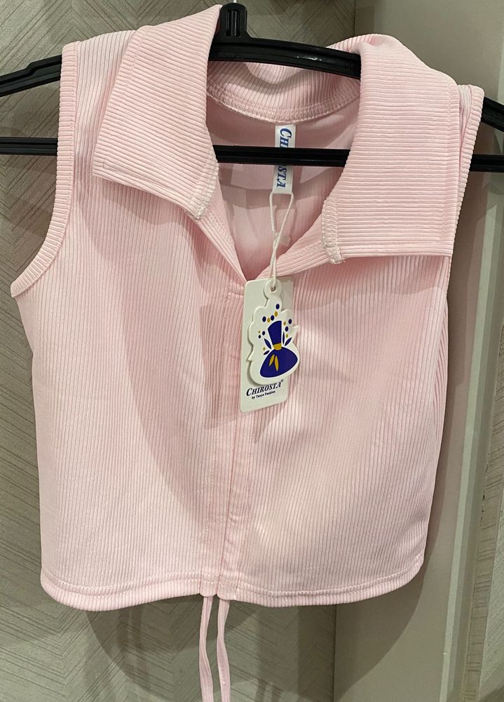 Pink Tie Up Top