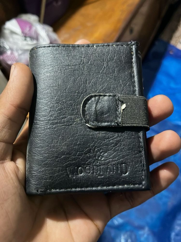 Woodland Black Leather Wallet