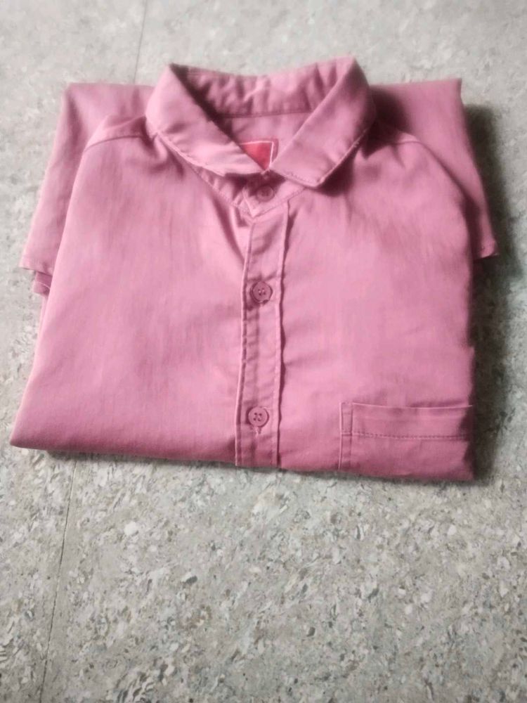 Dusty Rose Button-Down Shirt