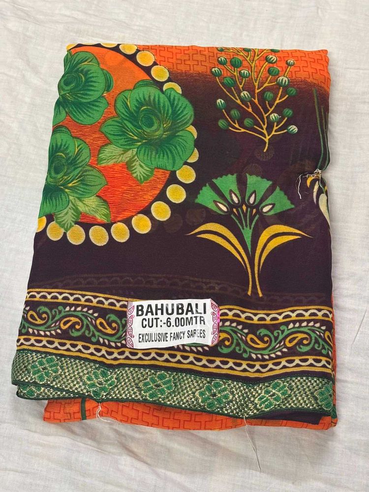 Floral Print Saree