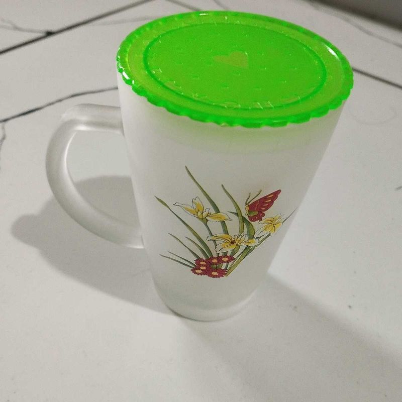 Floral Mug with Lid