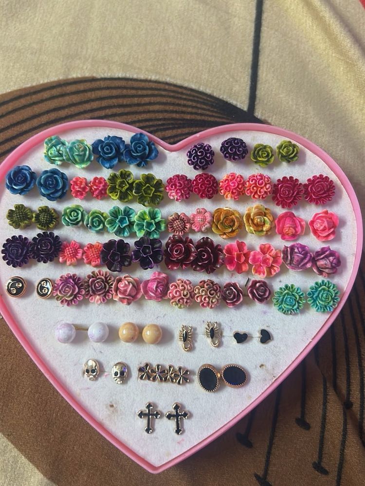 Assorted Earring Collection - Fun &amp; Unique! 37pcs