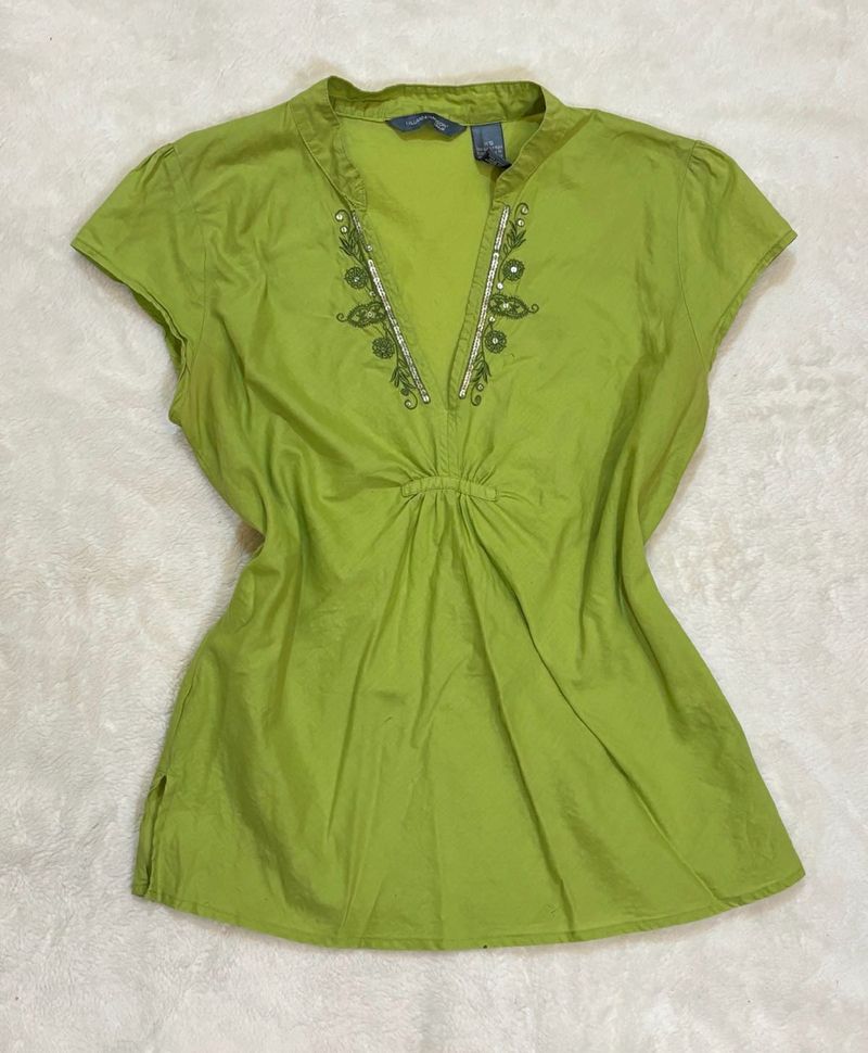 vintage green top
