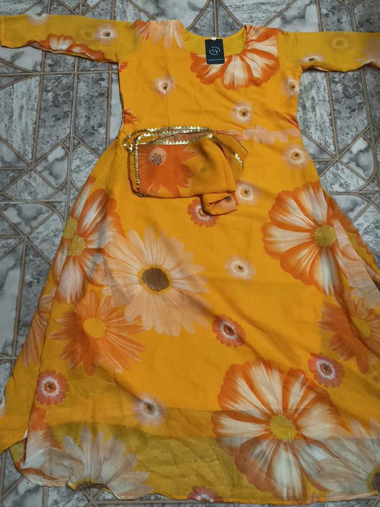 Floral Print Kurta Set