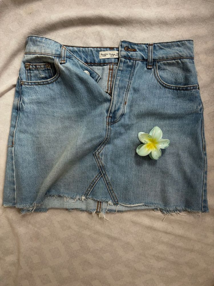 Bershka Denim Mini Skirt