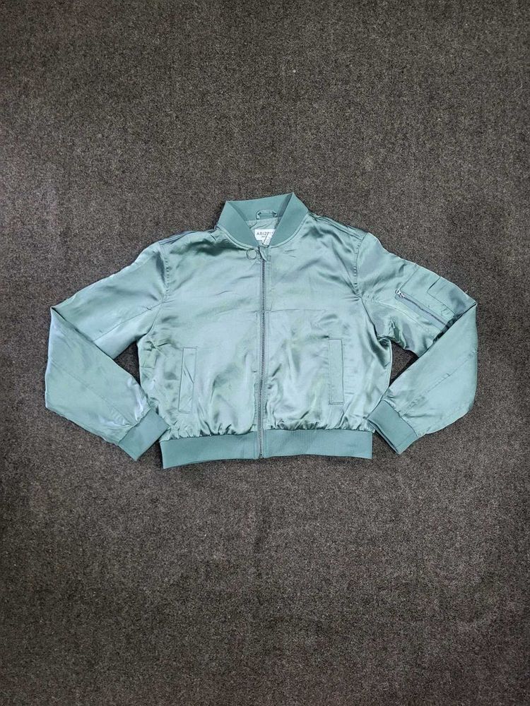 Mint Green Bomber Jacket