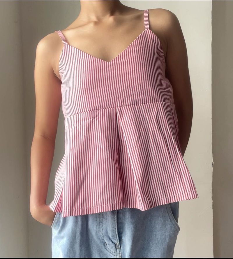 Cute Red And White Top