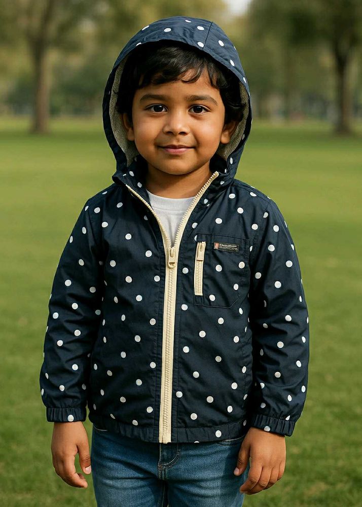 Polka Dot Windbreaker Jacket – Size 100