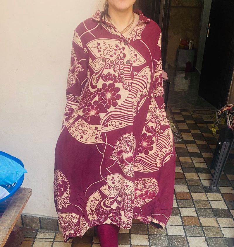 Patterned Kaftan Dress