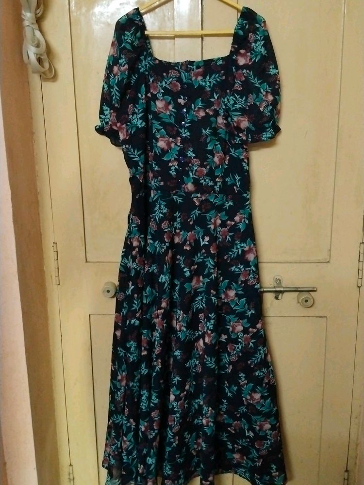 Black Floral Gown