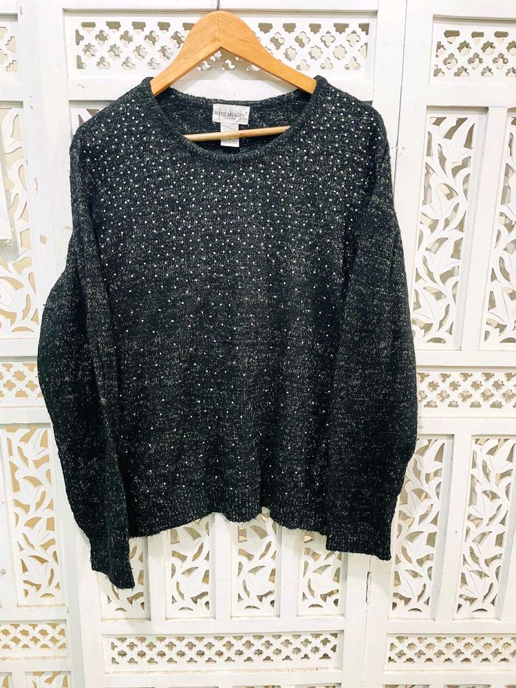 Imported Sparkly Knit Sweater A