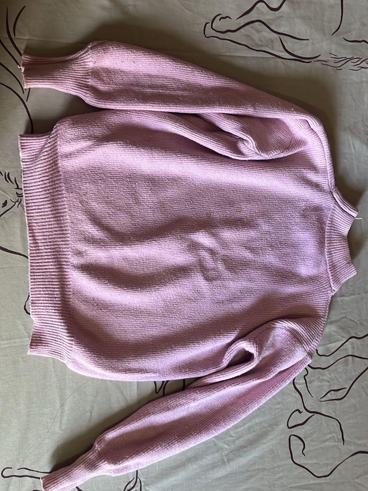 Women Pink Tuttle Neck Sweater