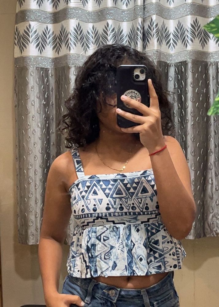 Patterned Crop Top