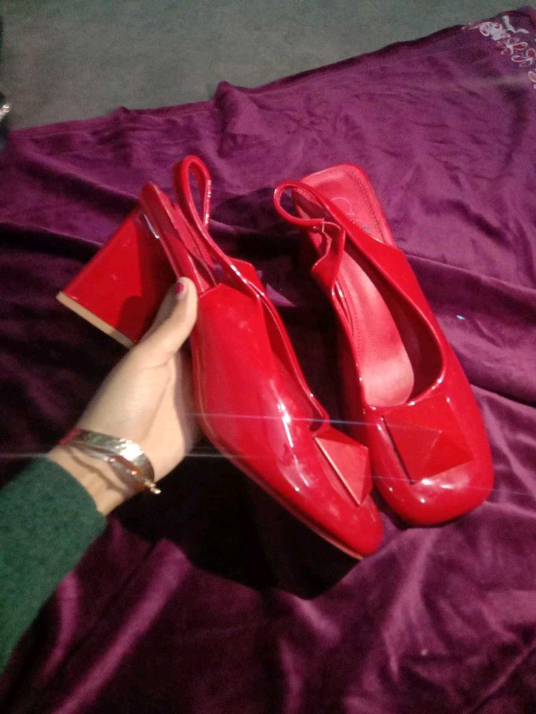 Red Heeled Slingbacks