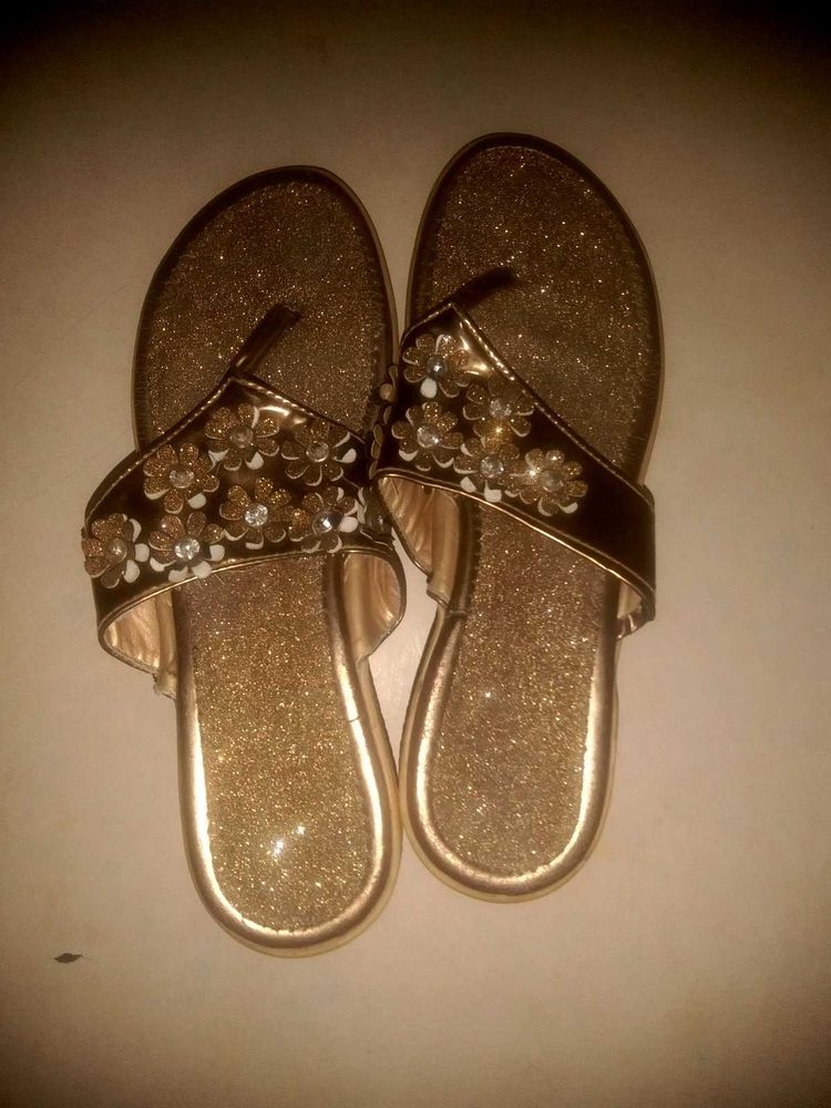 Golden Flats &amp; Sandals