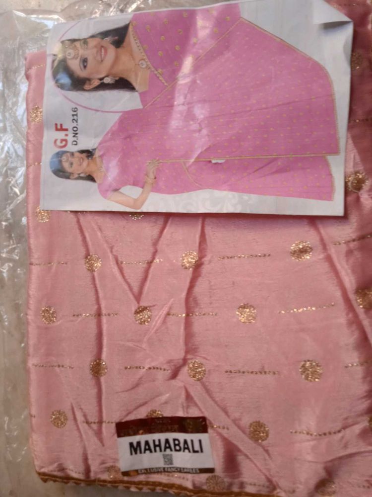 Party Wear Pink Saree