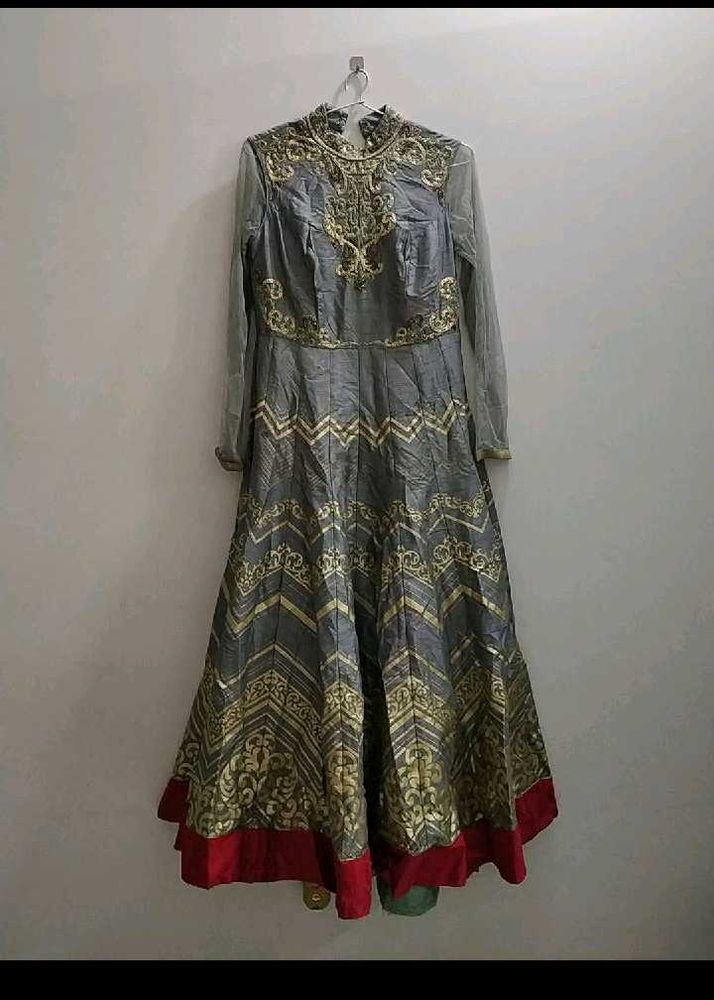 Amazing Partywear Gown With Stylish Back Design