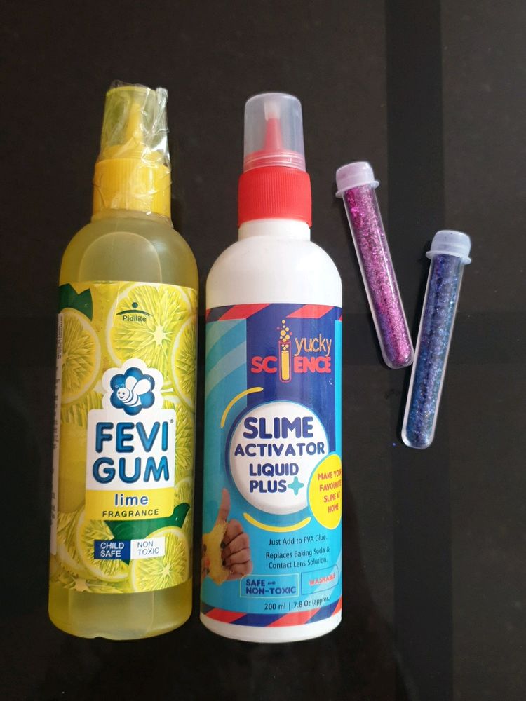 Slime Kit For Kids! Glue, Activator, Glitter Combo