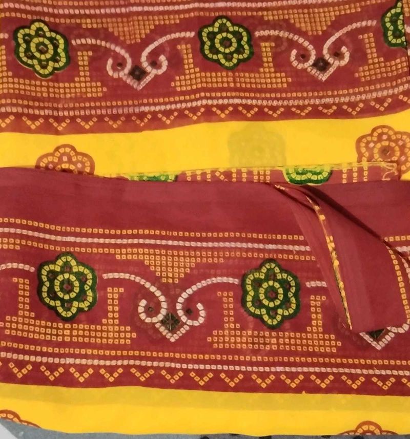 Vintage Bandhani Saree