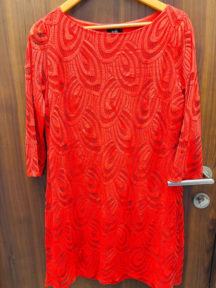 Stunning Red Lace Dress