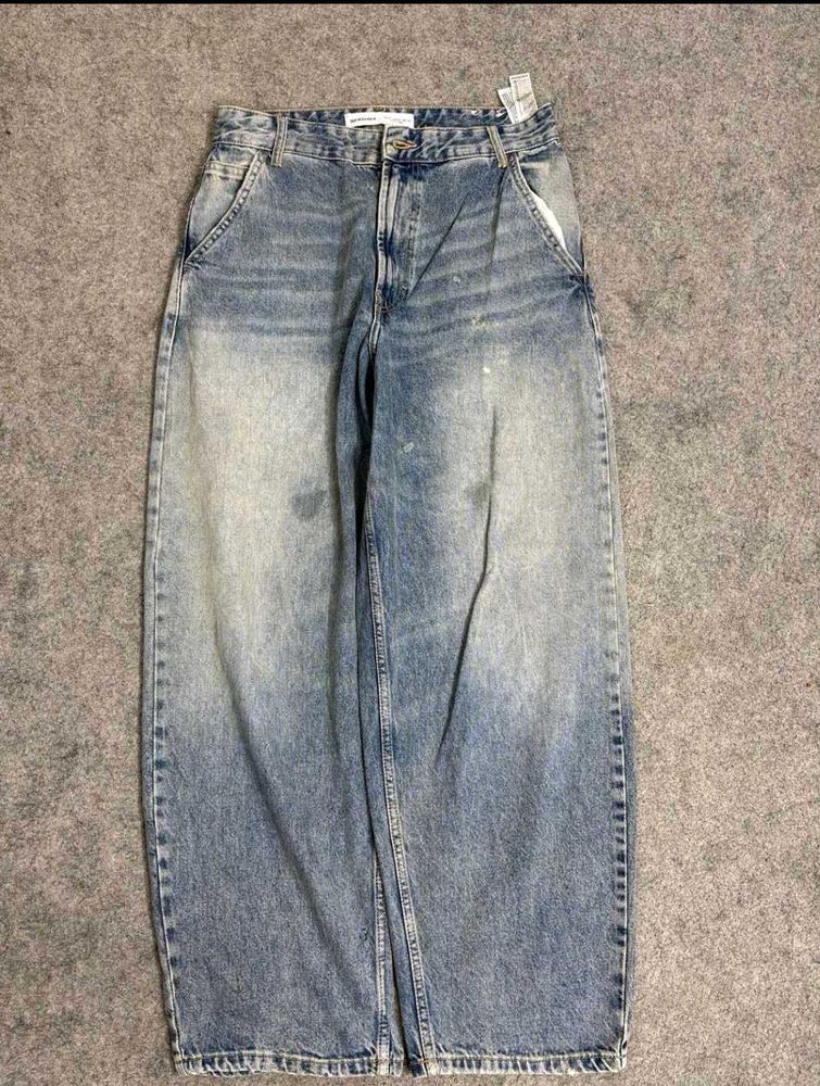 bershka baggy jeans Blue