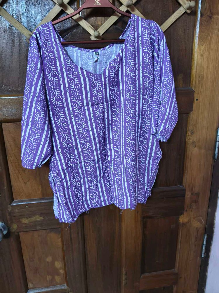 Purple Printed Top