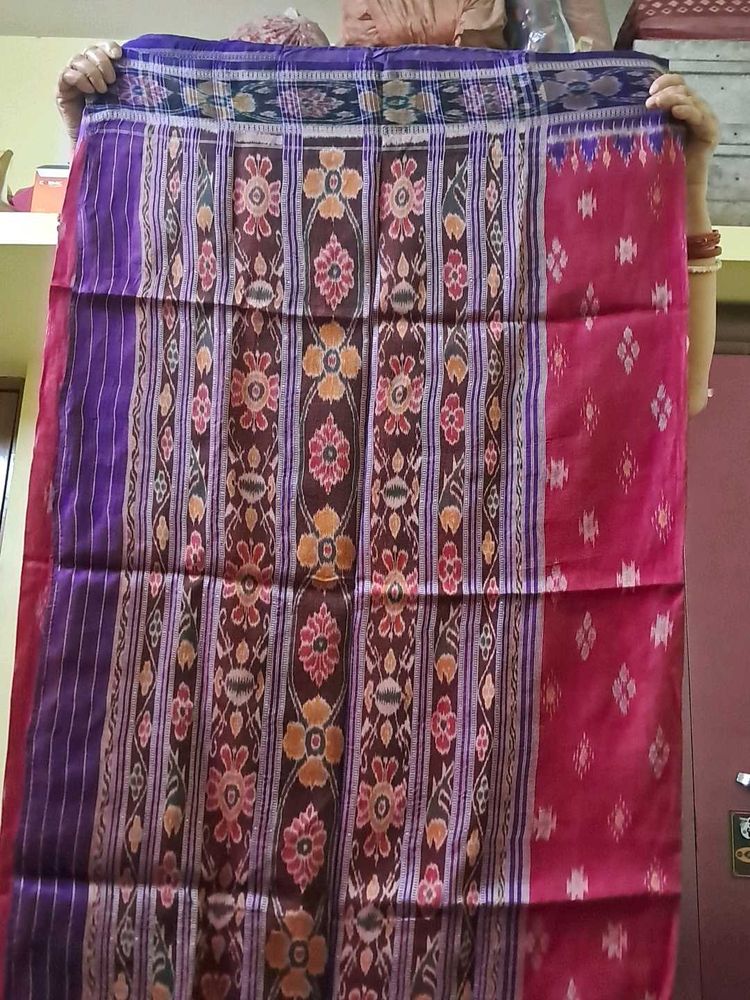 Khandua Pata Pink Saree