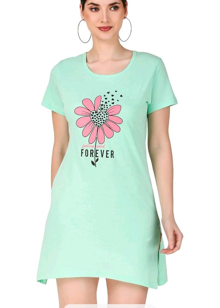 Soothing Sea Green Nightshirt- Check Availability