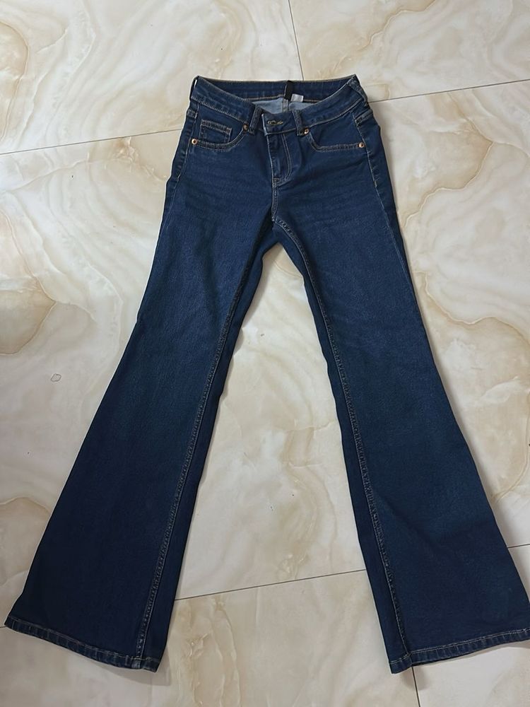 H&amp;M Flared Leg Denim Jeans