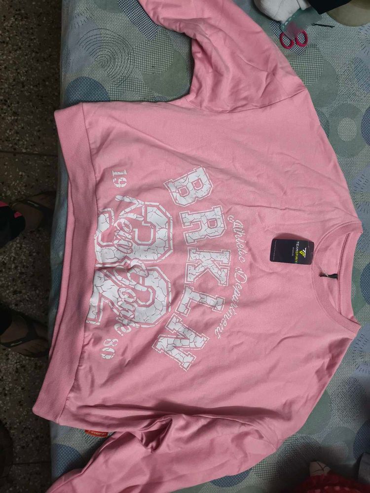 Teamspirit Pink Sweatshirt in XXL size loose fit