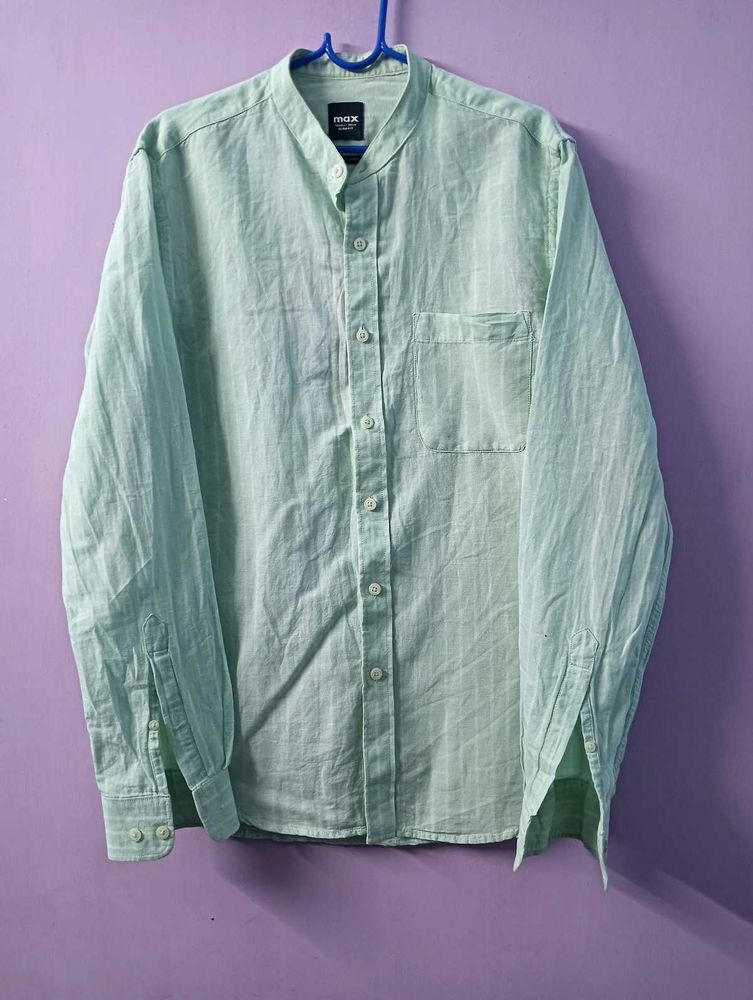 MAX Mint Green Casual Shirt
